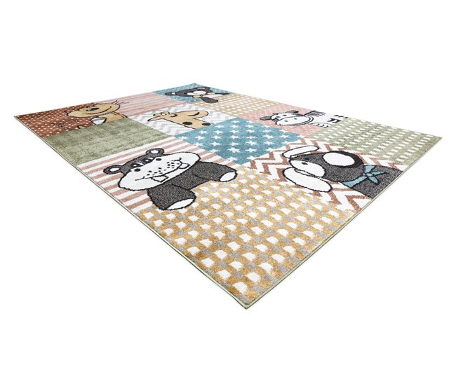 Alfombra FUN Pets para niños animales vistoso 120x170 Multicolor