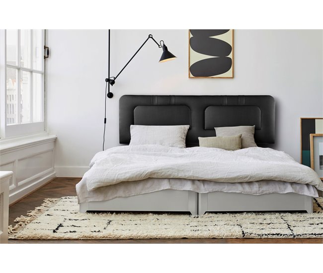 Cabecero de Cama BLUME Tapizado Polipiel 145 Negro