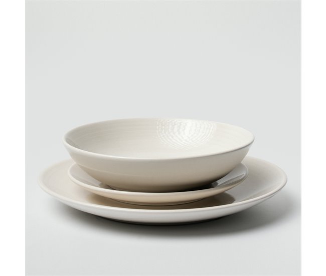 Vajilla ARENA gres esmaltado 18 piezas Gris