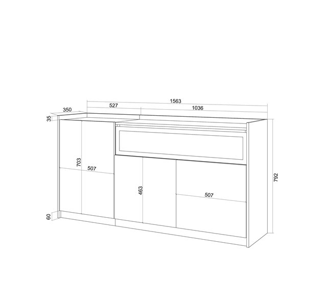 Aparador SOKKEL 156 Marron
