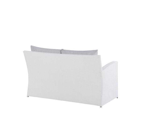 Beliani Conjunto de jardín Ratán sintético MARINO Blanco