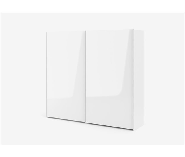 Armario FIRENZE puertas correderas blanco brillo Blanco Brillo