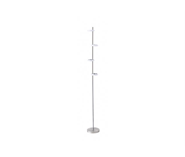 Lámpara de pie ARON 4 focos leds 160cm Inox