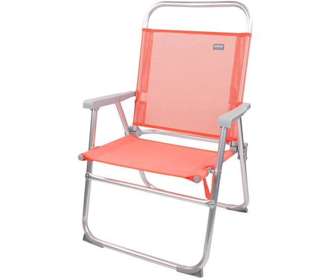 Silla plegable alta aluminio coral Aktive Naranja