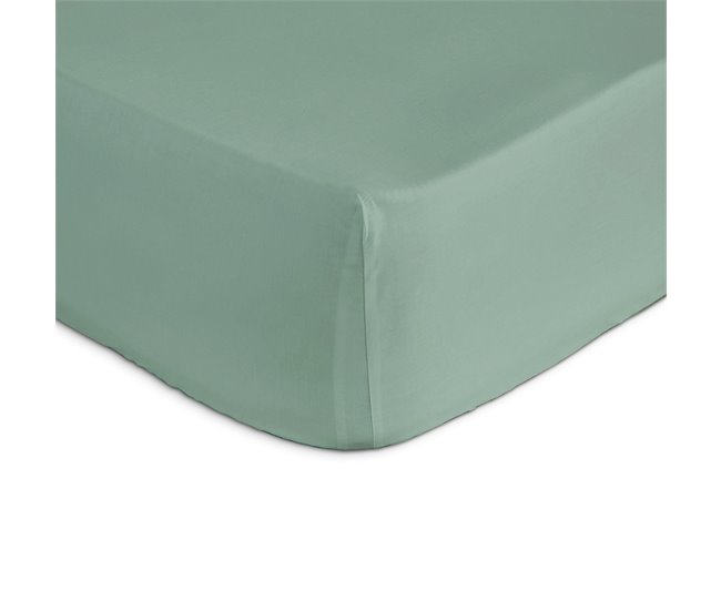 Sábana bajera de algodón CASUAL Verde