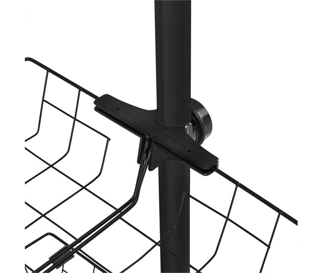 Perchero burro ropa telescópico Kemi Ajustable  3 x ganchos Negro