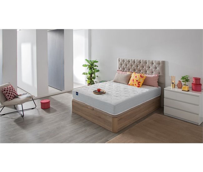 Colchón PEGASUS 8K BULTEX de material celular + canapé gratis Pikolin color blanco 
