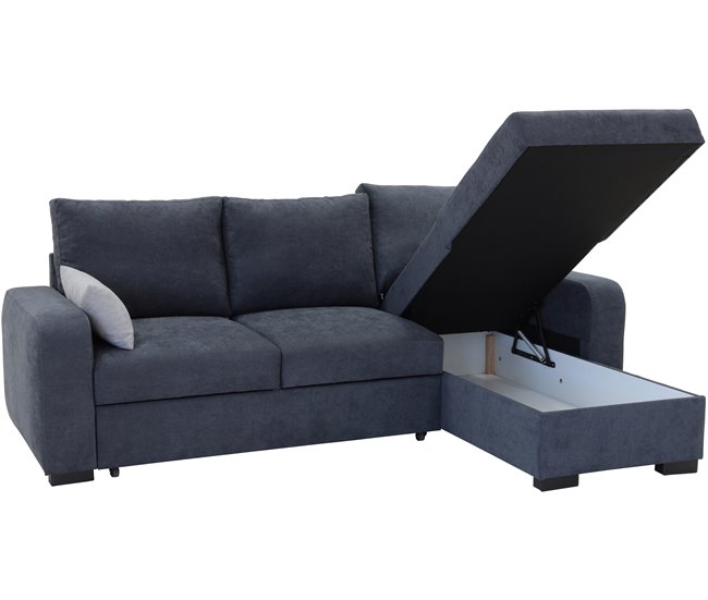 Chaise longue reversible con cama BROADWAY color gris oscuro Gris Oscuro