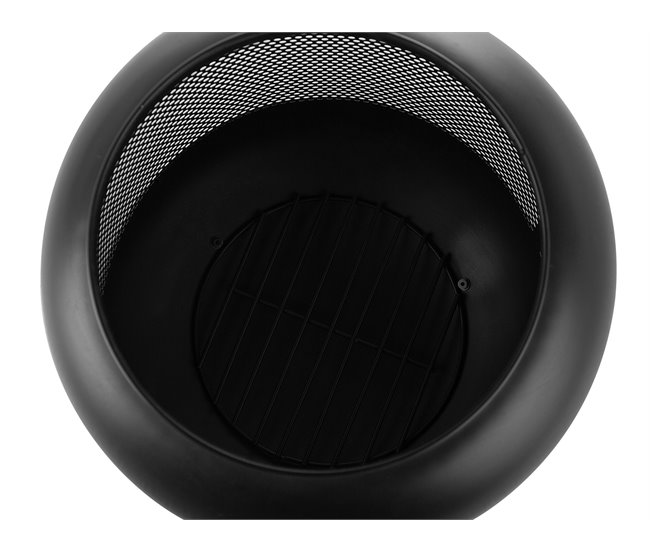 Beliani Fogón de madera VEER Negro