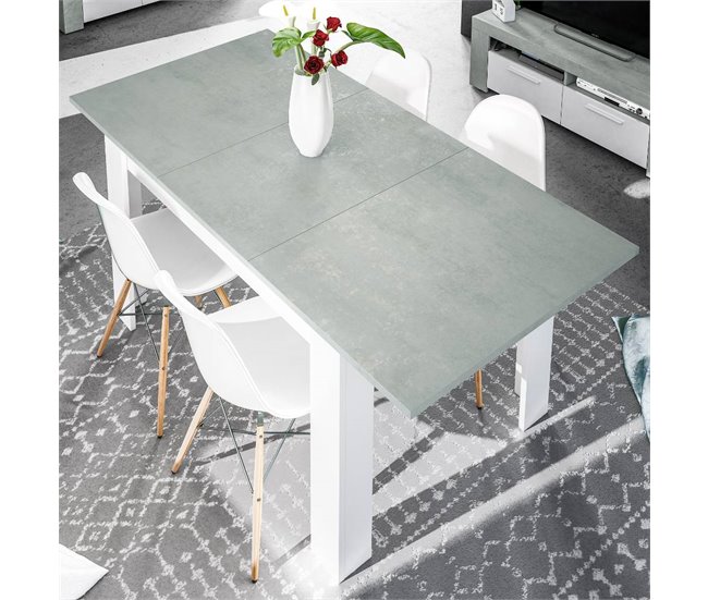 Mesa extensible de comedor LINE Cemento