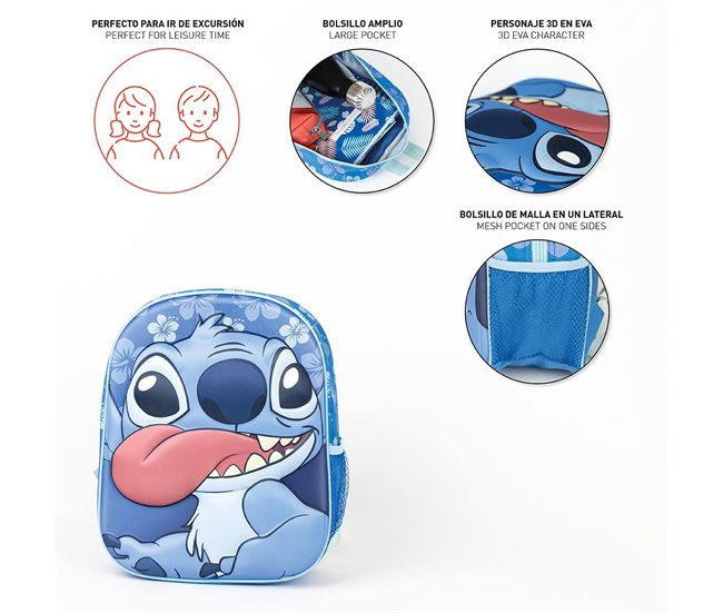 MOCHILA INFANTIL 3D STITCH Multicolor