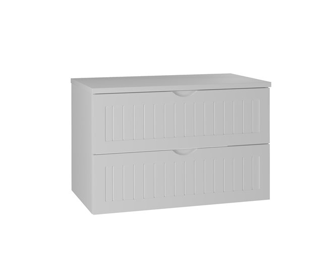 Mueble bajo lavabo encimera Soline 80 Blanco