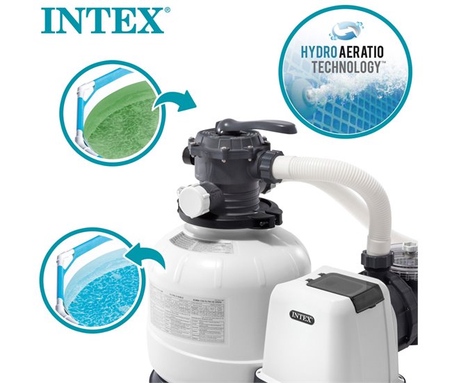Depuradora arena INTEX krystal clear 10.500 litros/hora 0,60 hp Blanco