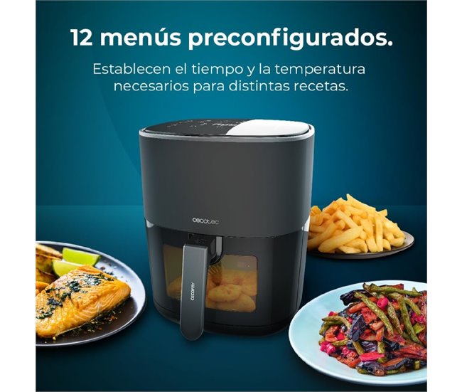 Cecotec Freidora sin aceite Freidora de aire Cecofry Fantastik Wi Negro