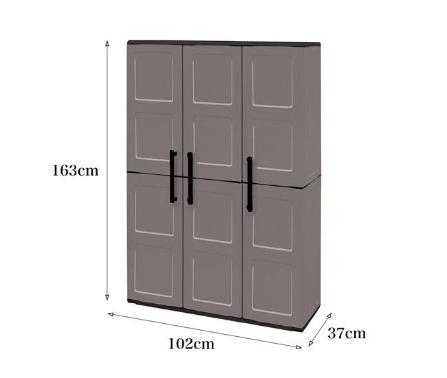 Armario exterior en PVC Gris