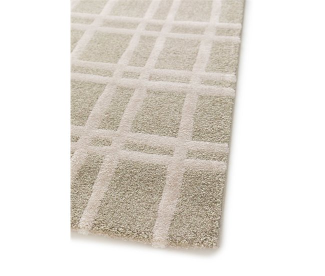 Alfombra con diseño geométrico y relieve CALEDONIA - ATTICGO 120x170 Beige