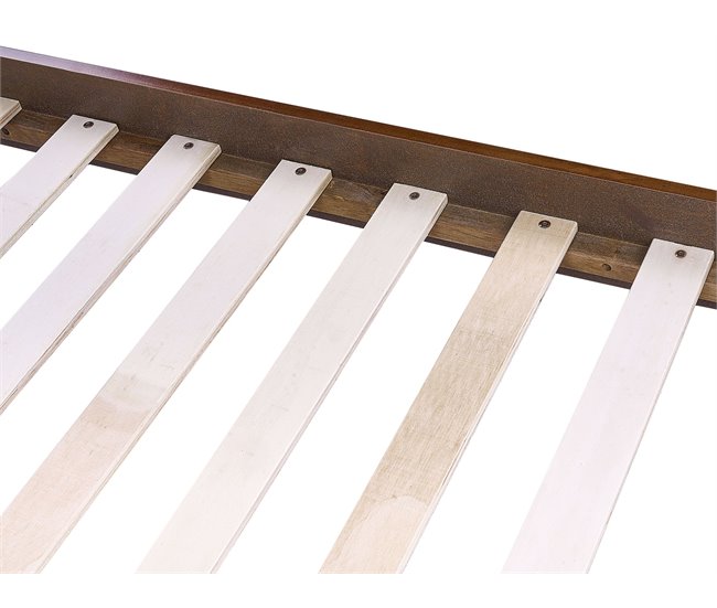 Beliani Cama MDF POISSY 167x202 Madera Oscura