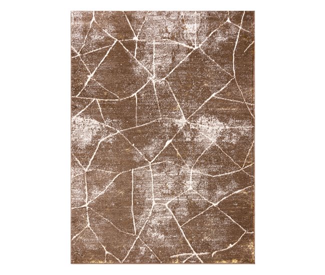 Alfombra MEFE moderna 2783 Mármol Structural dos niveles 140x190 Gris