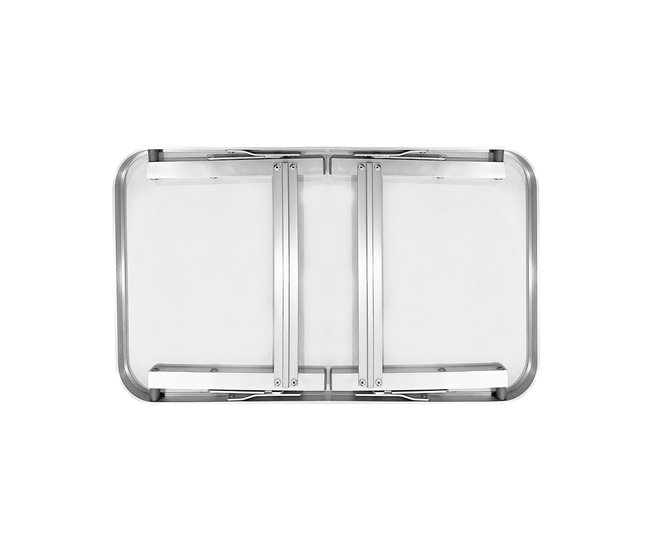 Acomoda Textil – Mesa Plegable de Aluminio 50x30 Blanco/ Gris