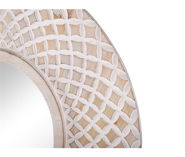 Beliani Espejo decorativo POMARO Marron