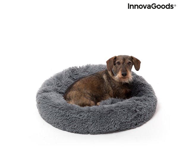 Cama Antiestrés para Mascotas Gris