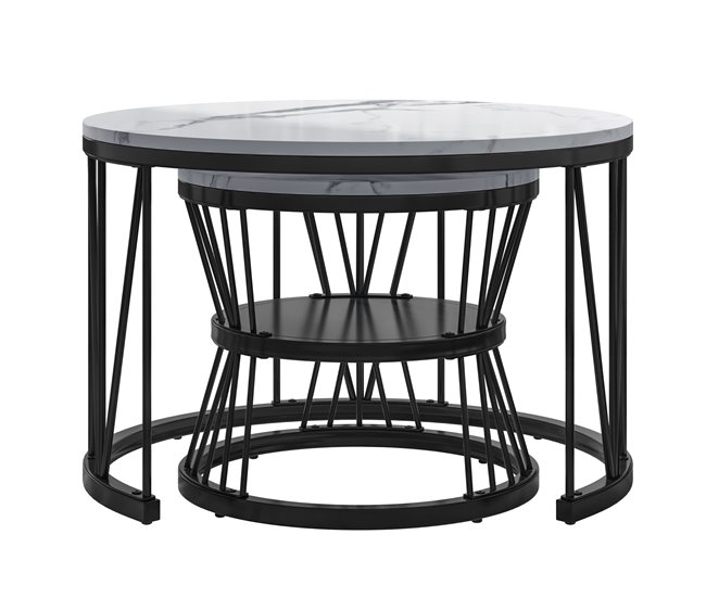 Mesa de centro, mesa auxiliar, mesa de esquina. 70x45 Blanco