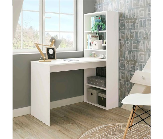 Escritorio Villena  estantería 122x49 Blanco