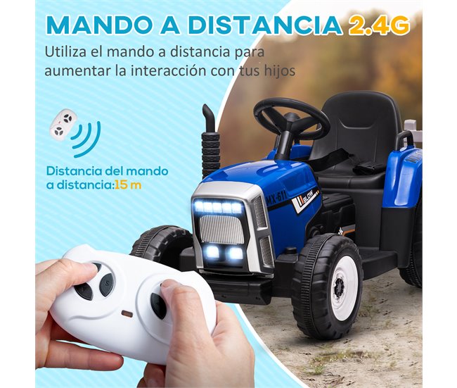 Coche Eléctrico Infantil PP, Metal HOMCOM Azul
