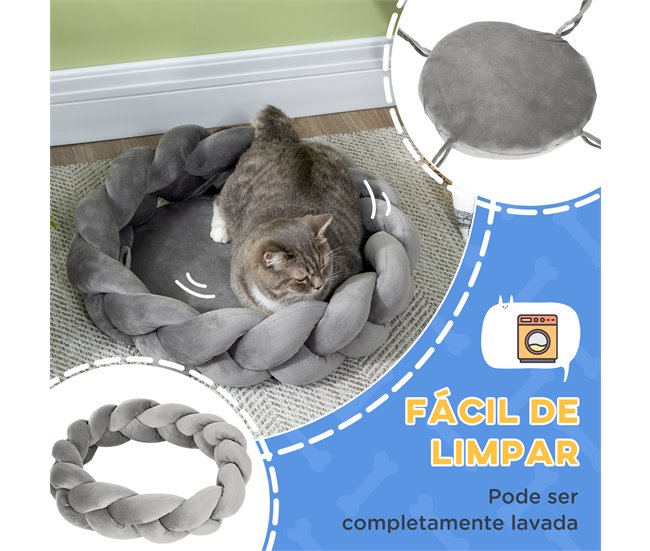 Cama para Mascotas PawHut Gris