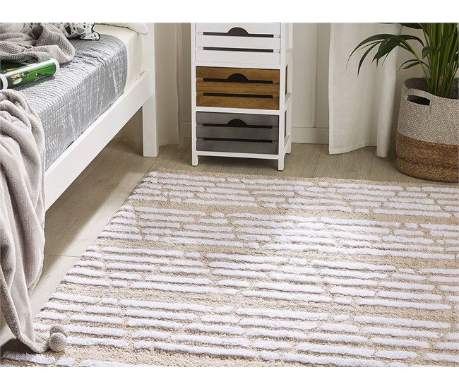 Beliani Alfombra de pelo corto AHIRLI Beige