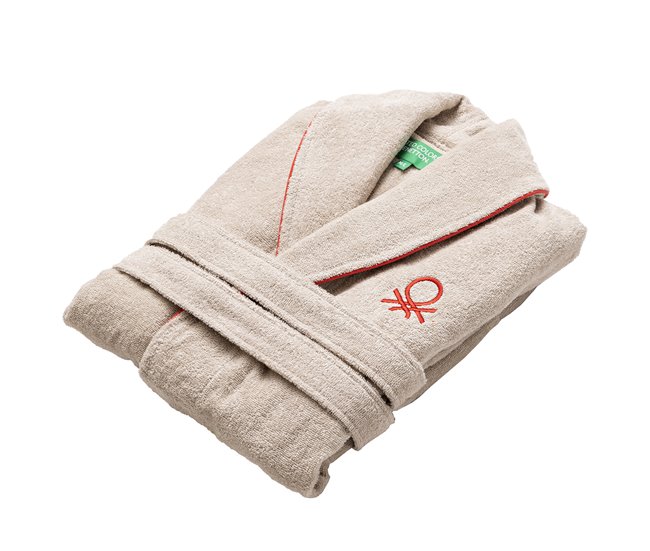 Albornoz benetton 360 gsm 100% algodón Beige
