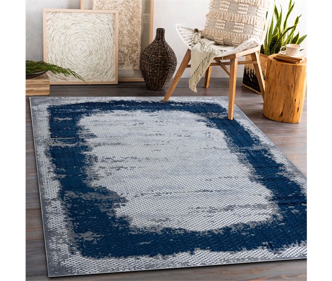 Alfombra CORE A004 Marco, sombreado 140x190 Azul