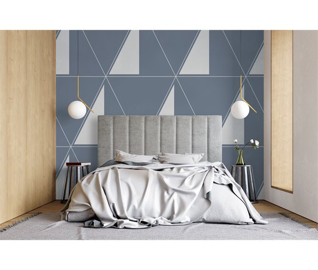 Cabecero GOYA 160x118x7cm borreguito Gris Claro