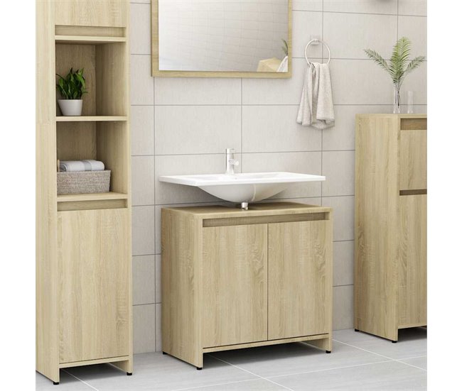 Armario De Baño 60 Natural