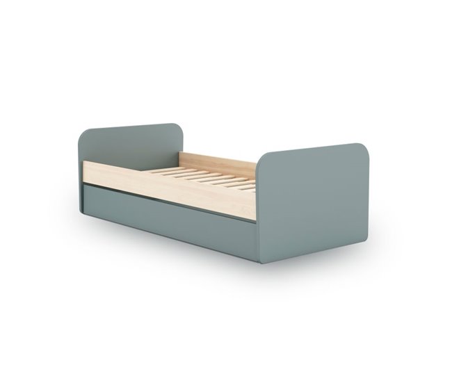 Cama doble juvenil Misty Breeze 205x102 Verde