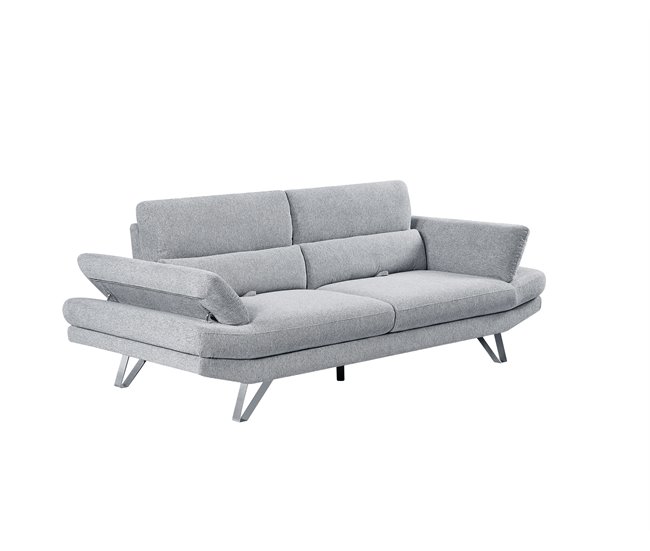 Sofá 3 plazas MARTIN color gris claro Gris Claro