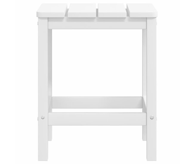 2 Sillas de jardín Adirondack con reposapiés y mesa Blanco