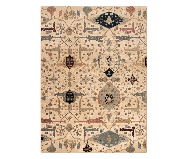 Alfombra de lana POLONIA Persej oriental 170x235 Crema