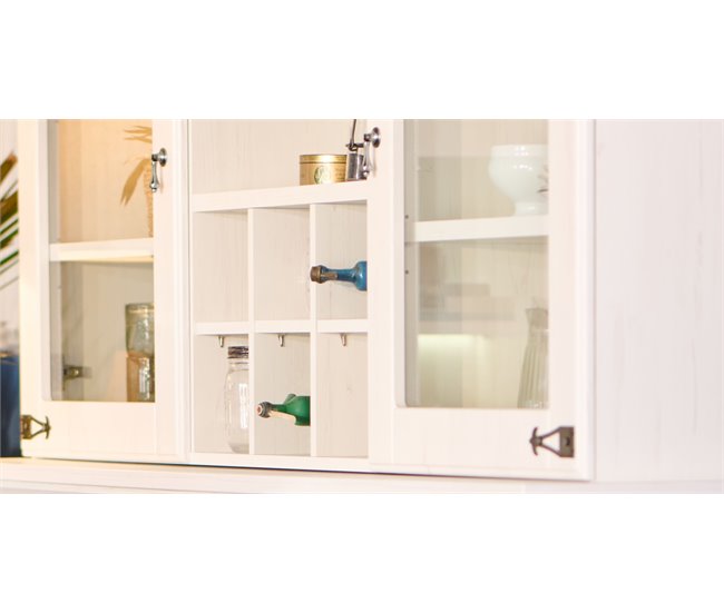 Vitrina 2 puertas con cristal PORTOFINO Blanco