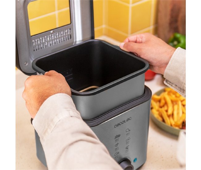 Cecotec Freidora con aceite Freidora CleanFry Advance 1500 Negro