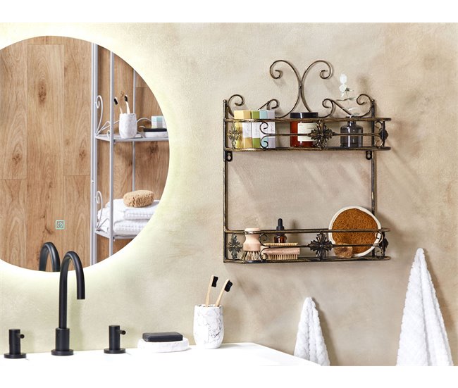 Beliani Estante de baño MARAYES Negro