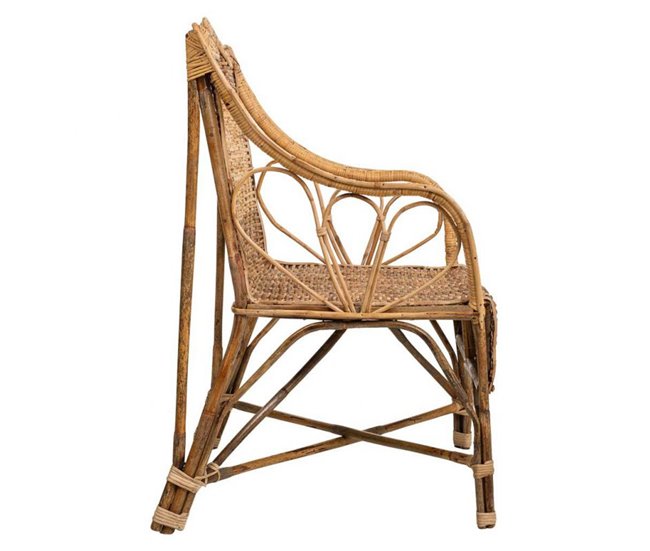 Sillón de bambú y ratán Marron