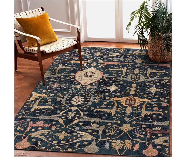 Alfombra de lana POLONIA Persej oriental 200x300 Azul