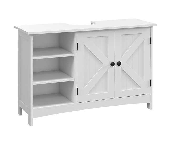 Armario de Baño MDF kleankin, hogar - baño Blanco