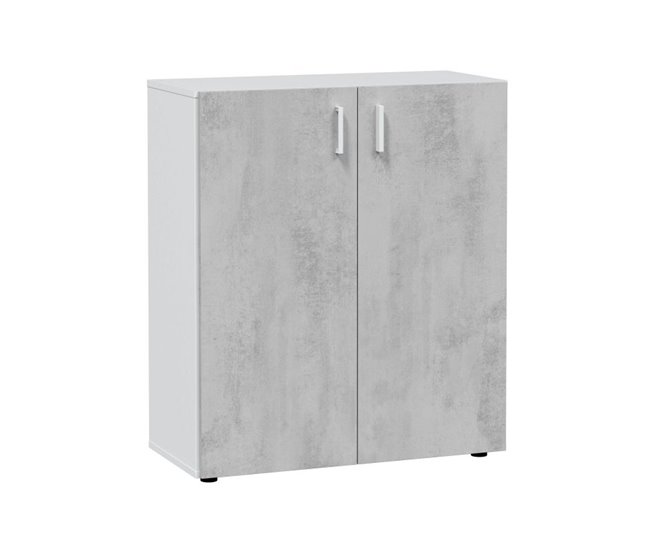 Armario Multiusos 80x92cm Blanco/ Gris