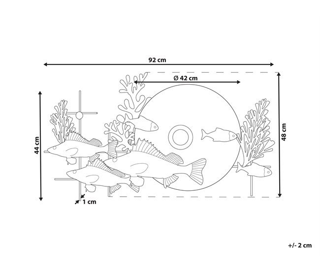 Beliani Decoración de pared BARIUM Azul