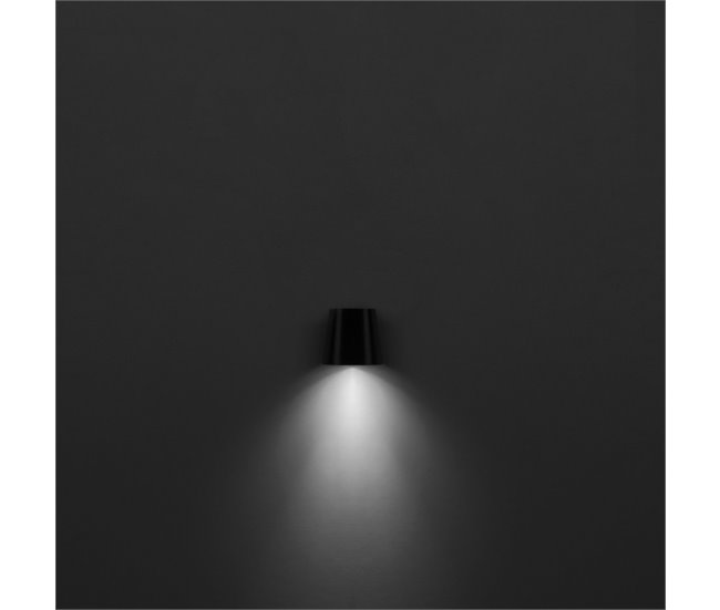 FORLIGHT Prisma - Aplique de Pared Exterior GU10 Luz Hacia Abajo Negro
