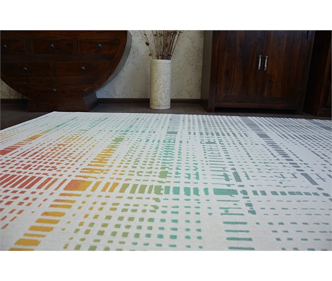 Alfombra SCANDI Rayas Rejilla 160x230 Multicolor