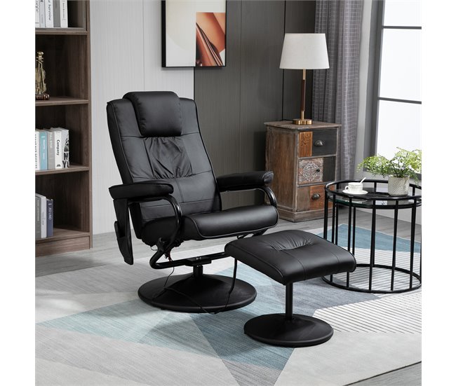 Sillón de Masaje Eléctrico PU y Acero HOMCOM Crudo