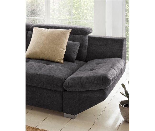 Chaise longue convertible en cama ETERNITY Antracita